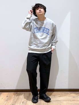 「アイテム（スウェット）」を使った、いしかわさん（メンズ・168cm・30代）の秋コーディネート
