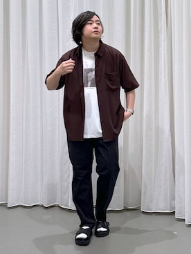 「アイテム（サンダル）」を使った、いしかわさん（メンズ・168cm・30代）の夏コーディネート