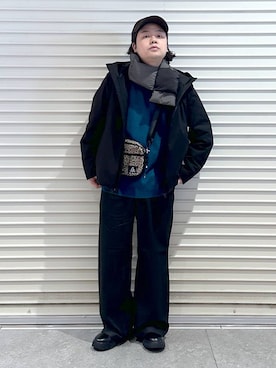 「RAGEBLUE（レイジブルー）のアイテム（パンツ）」を使った、いしかわさん（メンズ・168cm）の冬コーディネート