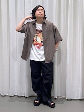 「アイテム（サンダル）」を使った、いしかわさん（メンズ・168cm・30代）の秋コーディネート