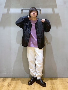 「キルティング」｜いしかわさん（メンズ・168cm）の冬コーディネート
