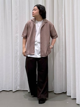 「アイテム（シャツ/ブラウス）」を使った、いしかわさん（メンズ・168cm）の夏コーディネート