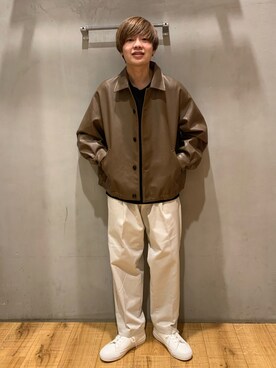 「ワイドシルエット」｜「アイテム（その他）」を使った、いしかわさん（メンズ・168cm）の秋コーディネート