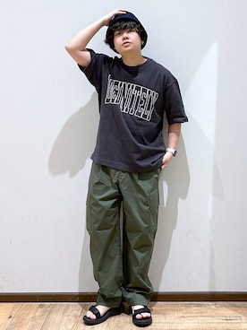 「アイテム（帽子）」を使った、いしかわさん（メンズ・168cm・30代）の春コーディネート
