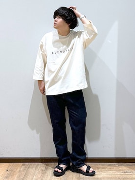 「アイテム（スウェット）」を使った、いしかわさん（メンズ・168cm・30代）の春コーディネート