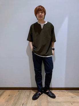「Tシャツ/カットソー」｜「アイテム（その他）」を使った、いしかわさん（メンズ・168cm）の夏コーディネート