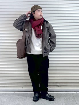 「RAGEBLUE（レイジブルー）のアイテム（ブルゾン）」を使った、いしかわさん（メンズ・168cm）の冬コーディネート