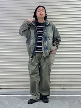 「アイテム（カーゴパンツ）」を使った、いしかわさん（メンズ・168cm・30代）の秋コーディネート