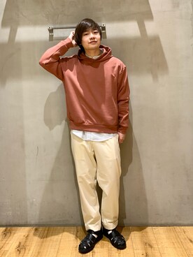 「GLOBAL WORK（グローバルワーク）のAirCushion エアクッションパーカー長袖/219352（パーカー）」を使った、いしかわさん（メンズ・168cm）の春コーディネート