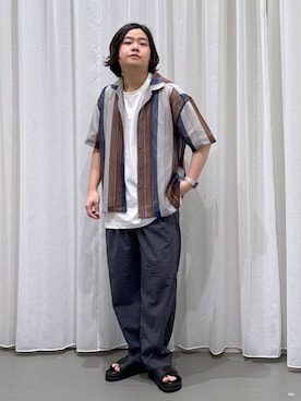 「アイテム（シャツ/ブラウス）」を使った、いしかわさん（メンズ・168cm・30代）の夏コーディネート