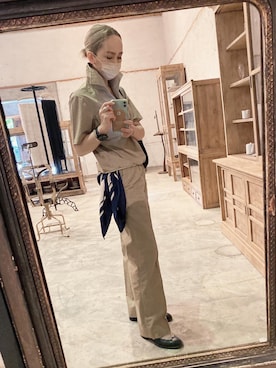 「Saint Laurent（サンローラン）のアイテム（パンツ）」を使った、𝑚𝑎さん（レディース・163cm）の夏コーディネート