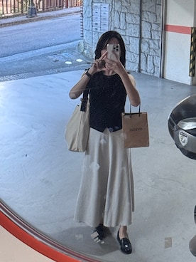 「ZARA WOMAN（ザラウーマン）のアイテム」を使った、janineCさん（レディース・156cm）の夏コーディネート