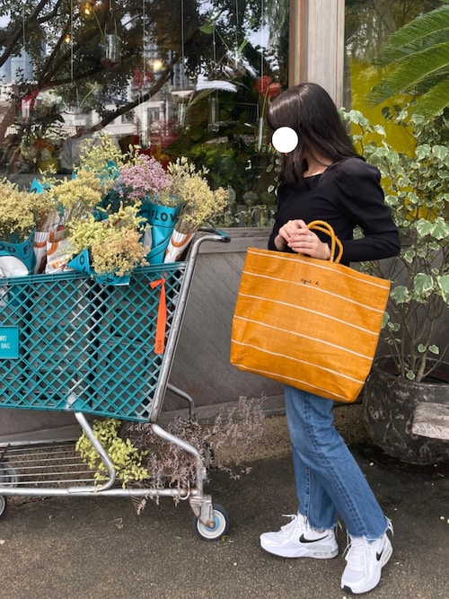 agnes b.（アニエスベー）の「ラフィアトートバッグ (MX02－05