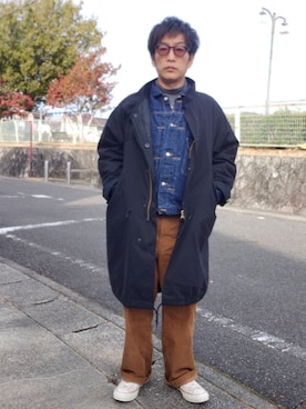 「ANPAS（アンパス）のアイテム」を使った、ツトムさん（メンズ・168cm）の冬コーディネート