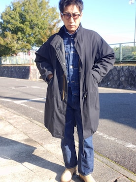 「アイテム（モッズコート）」を使った、ツトムさん（メンズ・168cm）の秋コーディネート
