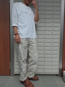 「Danner（ダナー）のアイテム（サンダル）」を使った、ツトムさん（メンズ・168cm）の夏コーディネート