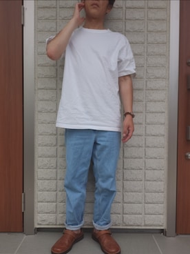 「Danner（ダナー）のアイテム（サンダル）」を使った、ツトムさん（メンズ・168cm）の夏コーディネート