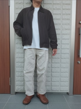 「Danner（ダナー）のアイテム（サンダル）」を使った、ツトムさん（メンズ・168cm）の秋コーディネート