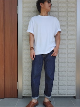 「Danner（ダナー）のアイテム（サンダル）」を使った、ツトムさん（メンズ・168cm）の秋コーディネート