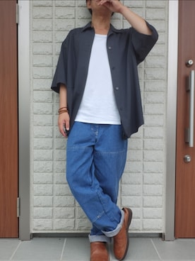 「Danner（ダナー）のアイテム（サンダル）」を使った、ツトムさん（メンズ・168cm）の秋コーディネート