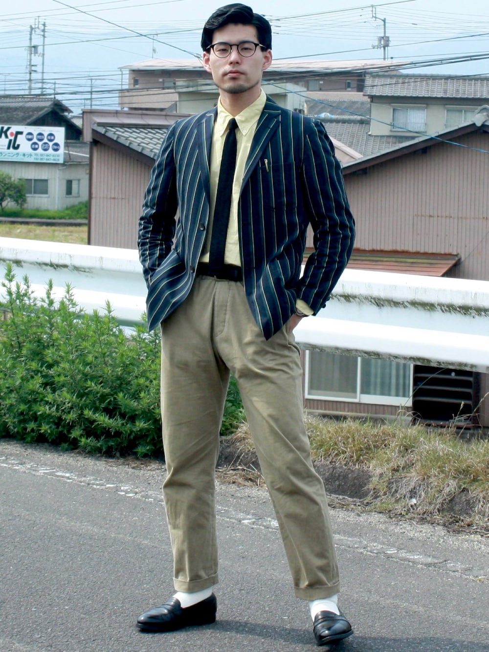 HYDROGEN テーラードジャケット × ユーロヴィンテージスラックス コーデ EURO SAINT HILAIRE Tailored Jacket Beige Mens-L – ataco