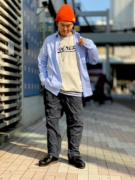 「AVIREX（アヴィレックス）のアイテム（その他シューズ）」を使った、みずかみさん（メンズ・165cm）の春コーディネート