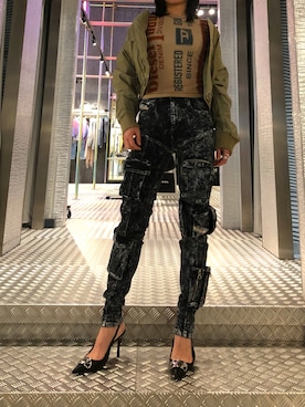 「DIESEL OSAKA」｜チョリさん（レディース・163cm）の冬コーディネート