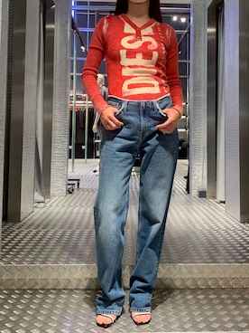 「DIESEL OSAKA」｜「アイテム（パンツ）」を使った、チョリさん（レディース・163cm）の夏コーディネート