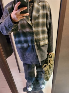 「antiqua（アンティカ）のアイテム（ジャケット/アウター）」を使った、みゃコさん（メンズ・169cm）の秋コーディネート
