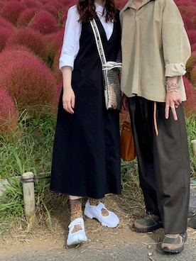 「TAKAHIROMIYASHITATheSoloIst.（タカヒロミヤシタザソロイスト）のアイテム（アクセサリー）」を使った、　Ⓜ️さん（レディース・161cm）の秋コーディネート