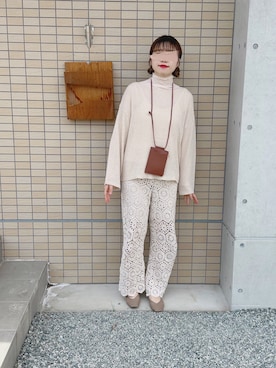 「シースルー」｜「アイテム（バレエシューズ）」を使った、　ぽんさん（レディース・166cm）の春コーディネート