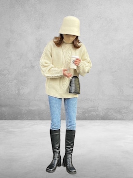 Hachiさん(レディース・157cm)の冬コーディネート