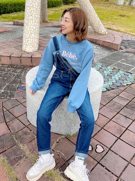 「Diosfront（ディオスフロント）のアイテム（スウェット）」を使った、Hachiさん（レディース・157cm）の秋コーディネート