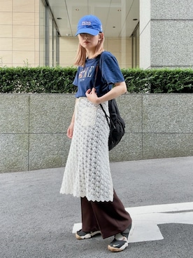 「アイテム（キャップ）」を使った、muro☺︎さん（レディース・150cm）の夏コーディネート