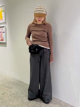 「アイテム（ボディバッグ/ウエストポーチ）」を使った、muro☺︎さん（レディース・150cm）の冬コーディネート