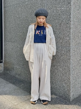 「アイテム（ハンチング/ベレー帽）」を使った、muro☺︎さん（レディース・150cm）の秋コーディネート