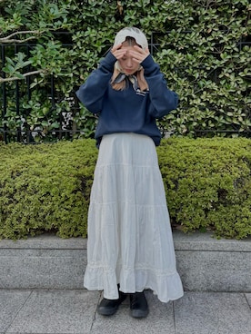 「アイテム（バンダナ/スカーフ）」を使った、muro☺︎さん（レディース・150cm）の秋コーディネート