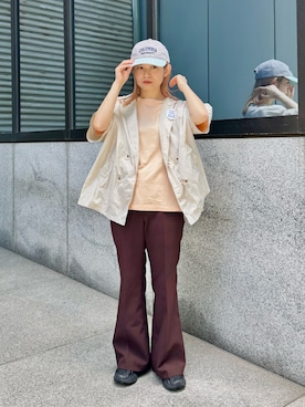 「アイテム（キャップ）」を使った、muro☺︎さん（レディース・150cm）の夏コーディネート