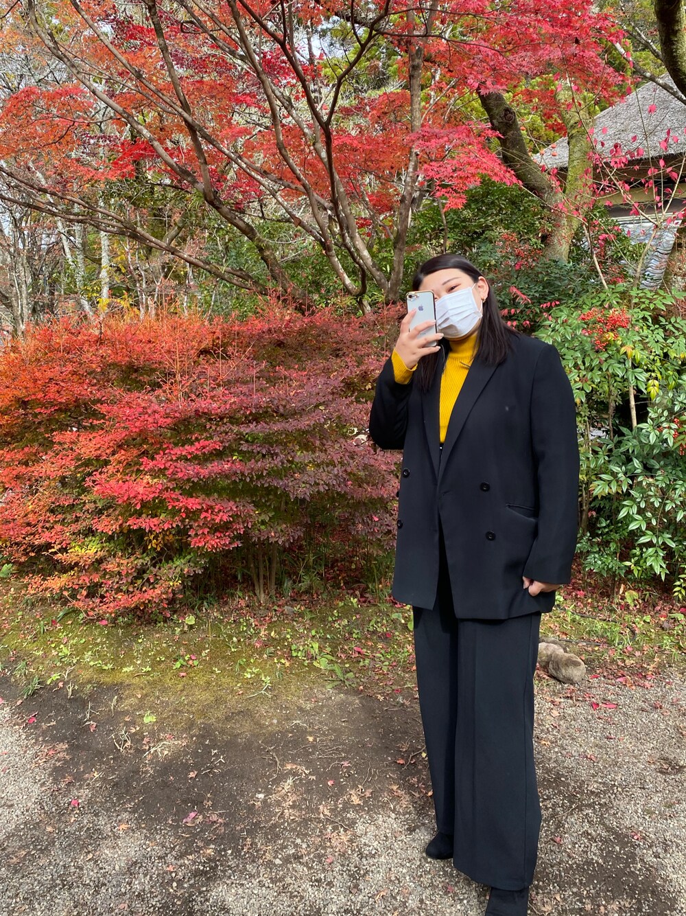 「オトナカジュアル、パンツコーデ、シンプルコーデ、プチプラ、しまむら、GU、おしゃれさんと繋がりたい、いいね、save、フォローお願いします🤑」｜「GUのアイテム（ジャケット/アウター、ブラック系）」を使った、kaedeさん（レディース・156cm）の冬コーディネートの1枚目の写真