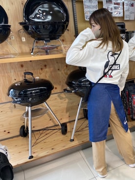 「CHUMS（チャムス）のアイテム（トップス）」を使った、chan.saya¨̮♡︎さん（レディース・154cm）の春コーディネート