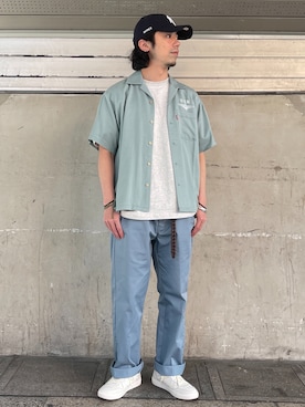 「アイテム（チノパンツ、その他）」を使った、クマガイさん（メンズ・172cm）の春コーディネート