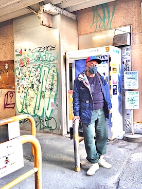 「ENGINEERED GARMENTS」｜「アイテム（その他アウター）」を使った、hakaseさん（メンズ・169cm）の冬コーディネート