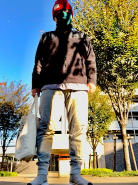 「jiggys shop（ジギーズショップ）のアイテム（パンツ）」を使った、hakaseさん（メンズ・169cm）の秋コーディネート