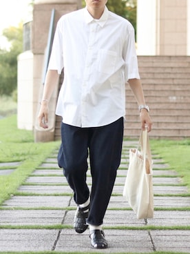 「UNIQLO U」｜howellさん（メンズ・175cm）の夏コーディネート