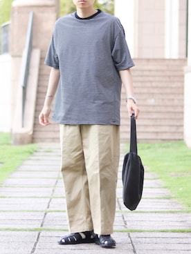 「LENO（リノ）のアイテム（パンツ）」を使った、howellさん（メンズ・175cm）の夏コーディネート
