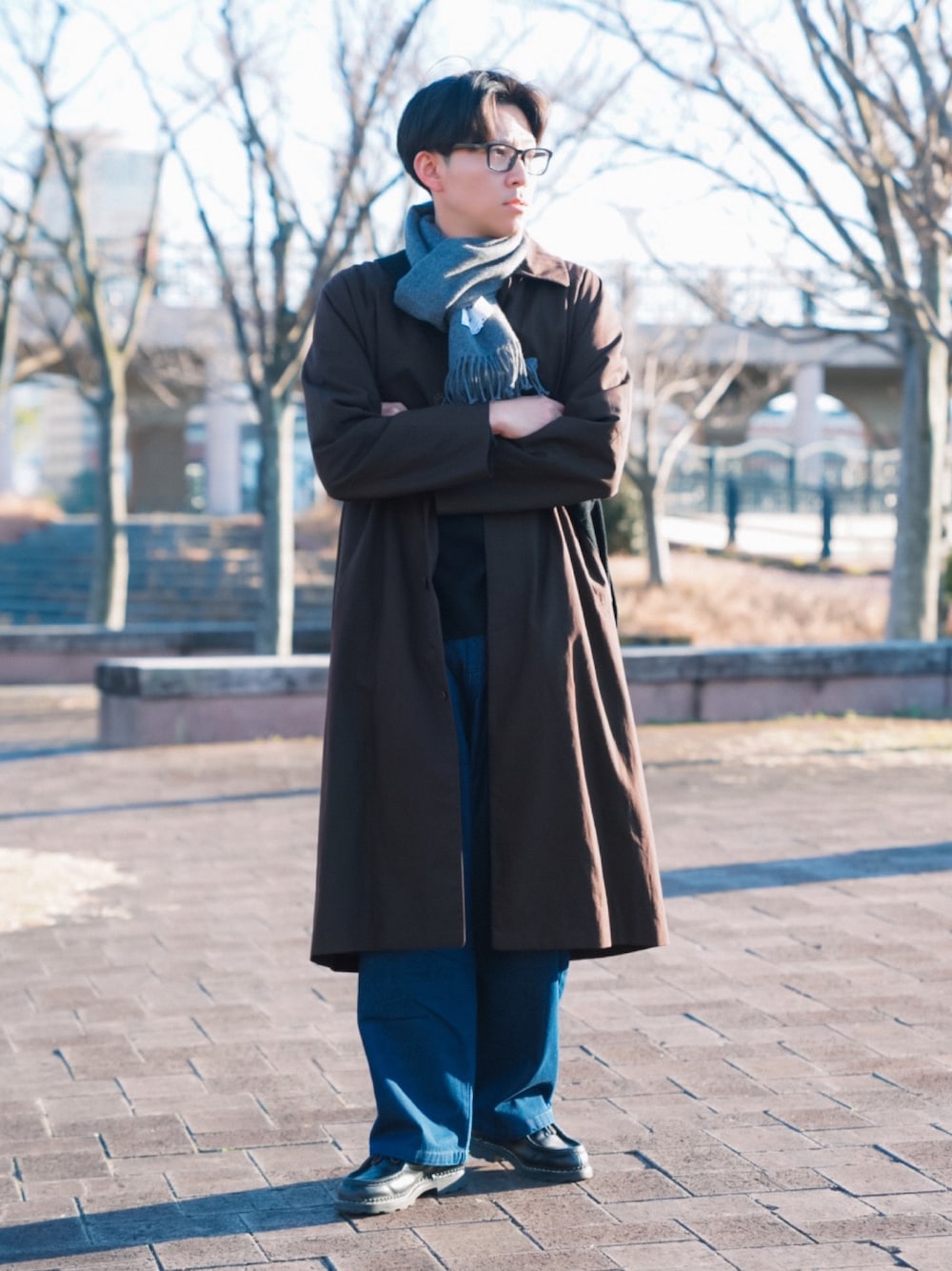 YAECA ベージュ ステンカラーコート (メンズサイズ) YAECA (ヤエカ) SOUTIEN COLLAR COAT LONG / ステンカラーコート