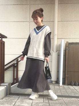 「NICE CLAUP（ナイスクラップ）のアイテム」を使った、𝑚 𝑖 𝑠 𝑎 𝑡 𝑜さん（レディース・162cm）の冬コーディネート