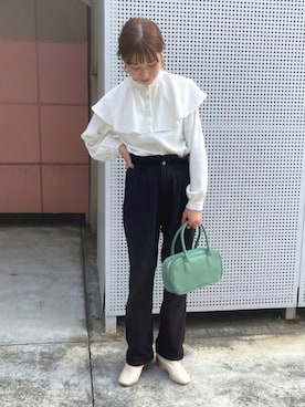 「NICE CLAUP（ナイスクラップ）のアイテム」を使った、𝑚 𝑖 𝑠 𝑎 𝑡 𝑜さん（レディース・161cm）の秋コーディネート
