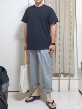 「PUBLIC TOKYO（パブリックトウキョウ）のアイテム（シューズ）」を使った、しゅうさん（メンズ・177cm）の夏コーディネート