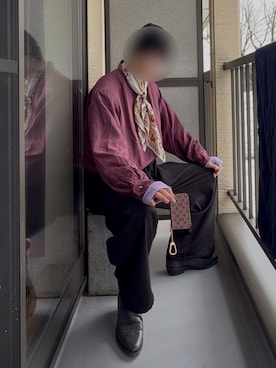 「アイテム（カードケース）」を使った、あさひなさん（メンズ・180cm）の春コーディネート